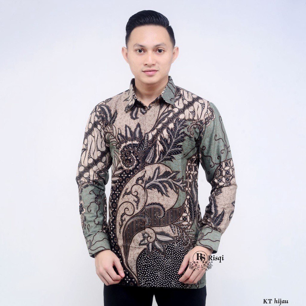 KEMEJA BATIK PRIA LENGAN PANJANG SIZE M L XL XXL BSWART batik HRB026