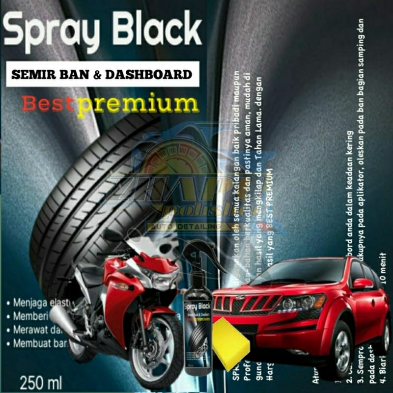 Semir Ban dan  Dashboard SPRAY BLACK BEST PREMIUM
