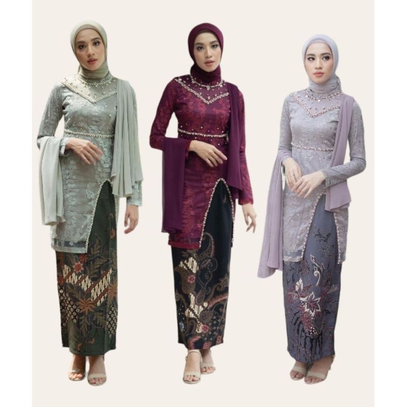 PREMIUM - SET HANA SAGE - KEBAYA TERBARU KEBAYA MODERN KEBAYA WISUDA KEBAYA LAMARAN KEBAYA TUNANGAN