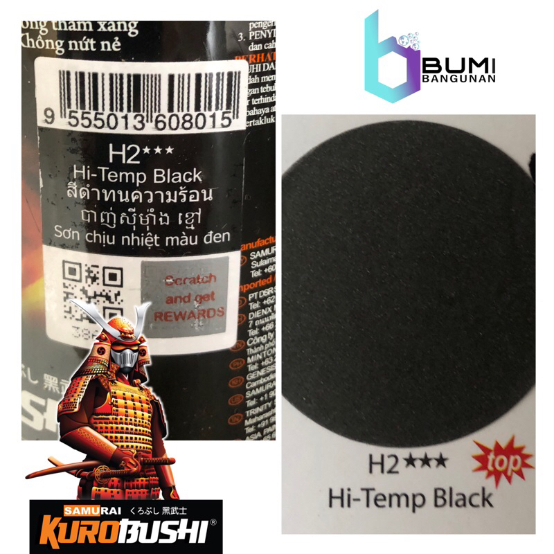 

Cat Semprot / Pilok SAMURAI 300cc Warna Hi-Temp Black H2 Tahan Panas/Kenalpot/Mesin