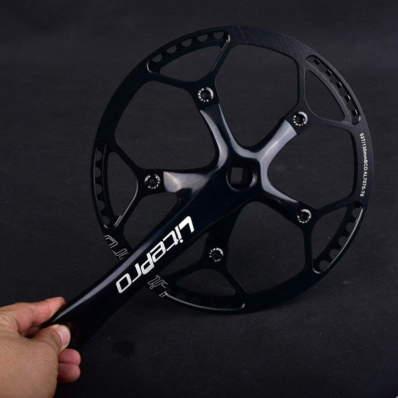 Litepro Single Speed Crankset 53T 170mm Crankarms Folding Bike Crankset with Protective Cover For Bike Track Road Bicycle