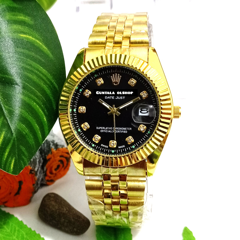 Jam Tangan Kasual Pria,Jam Tangan Pria Warna Gold,Jam Tangan Pria Ada Tanggal,Jam Tangan Pria Mewah,
