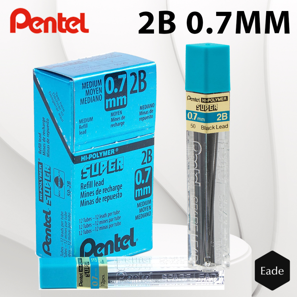 

Isi Pensil Mekanik Pentel 2B 0.7 MM - Refill Lead Pentel 0.7 2B Super Hi-Polymer