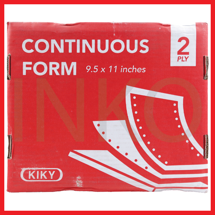 

KIKY CONTINUOUS FORM 9.5X11 INCHES 2PLY PRS WHITE RED