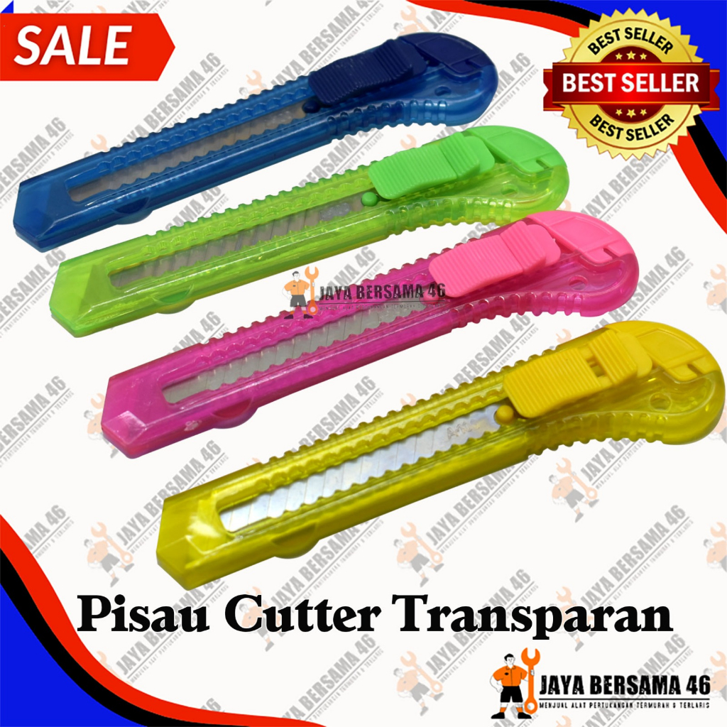 

PISAU CUTTER TRANSPARAN / PISAU KATER BENING WARNA MURAH RENCENGAN / PISO KATER CUTER CUTTER BESAR