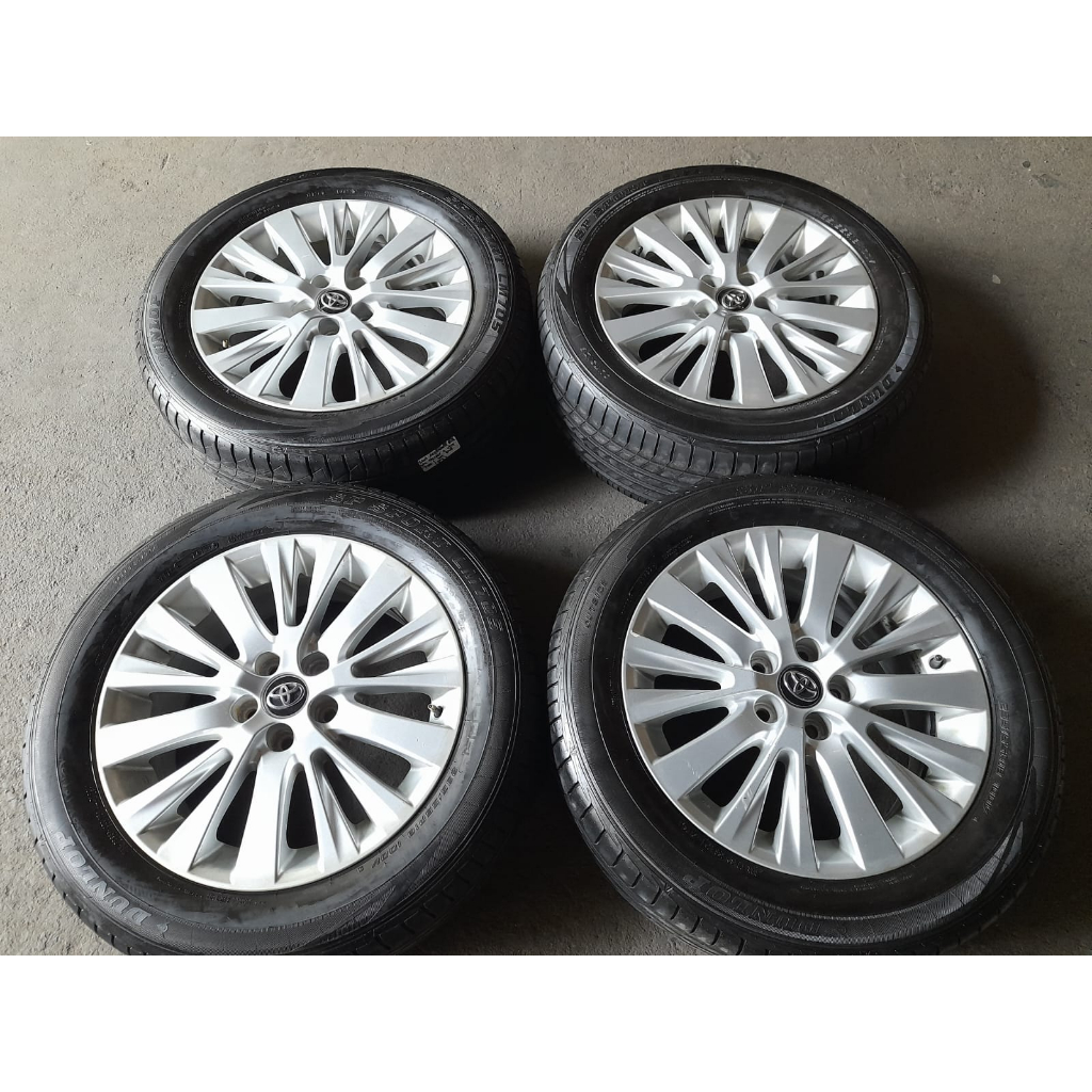 1 set 4 pcs velg mobil ori toyota alphard ring 18 baut 5 + ban pnp inova rush vellfire