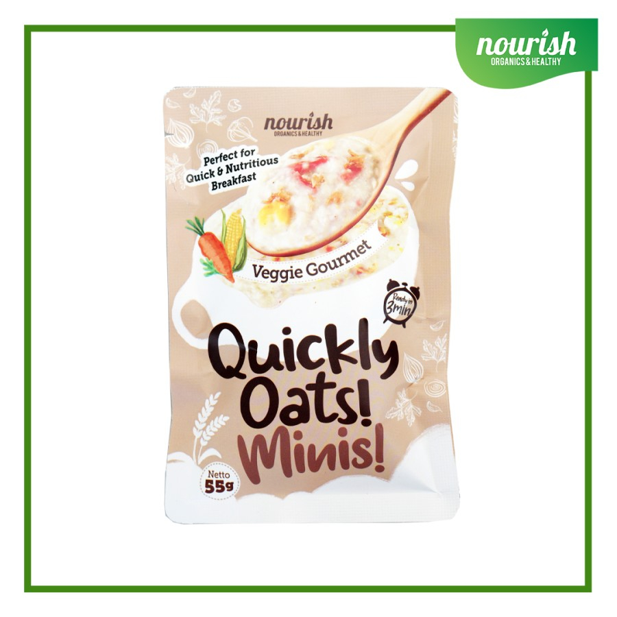 

Quickly Oats! Minis! Instant Oatmeal Veggie Gourmet NO MSG 55gr-Jakbar