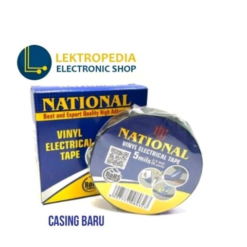 National Tape Isolasi Solasi Hitam BESAR Kabel Listrik Electrical