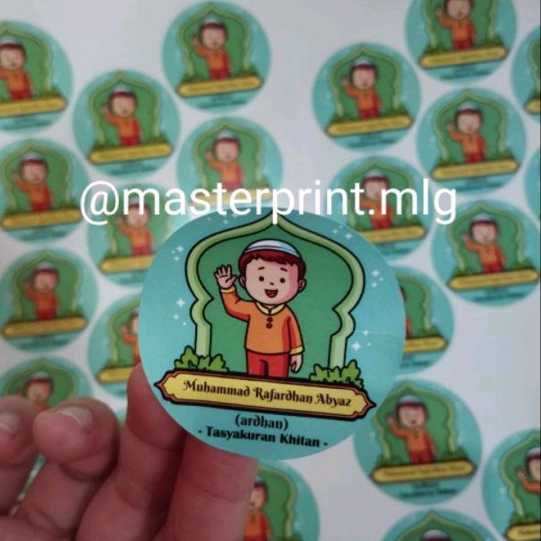 

[mp06] 260pcs Stiker khitan Tasyakuran Stiker Walimatul Khitan Murah Custom