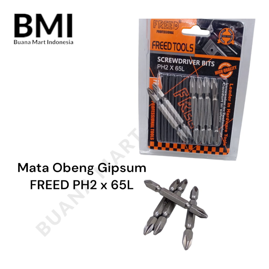 Mata Obeng Gipsum FREED (+) PH2 x 65L | Mata Obeng Gpysum (1PC)