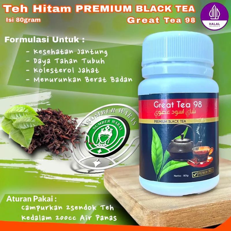 

[BISA COD] GREAT TEA | BLACK TEA PREMIUM HERBAL TEA | GREAT TEA 98 | TEH HITAM PREMIUM DARI PUCUK TEH CAMELIA CHINENSIS VARIETAS CHINENSIS YANG UNGGUL | BLACK TEA | TEH HITAM PREMIUM DALAM KEMASAN CELUP | ATASI BERBAGAI MACAM MASALAH KESEHATAN ANDA