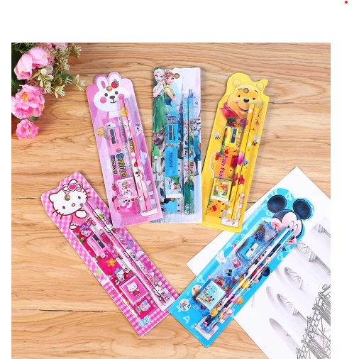 

SET ALAT TULIS SEKOLAH 5 in 1 KARAKTER LUCU MINI STATIONERY PENSIL SET