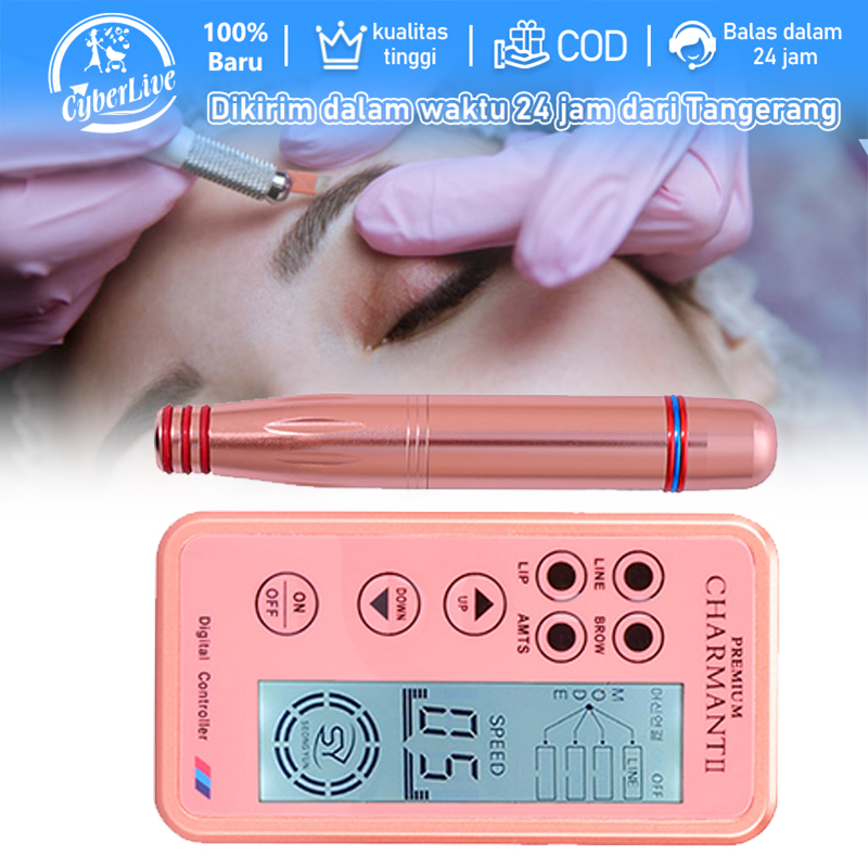 Wireless Mesin Sulam Alis Alat Tatto Kecepatan 35000rpm Tatto Pen Lip Standart Mesin
