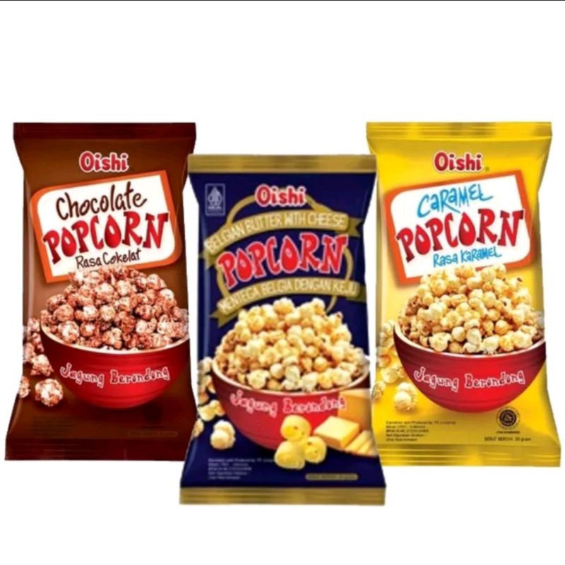 

OISHI POPCORN / 1 RENCENG 10 PCS @20 gram