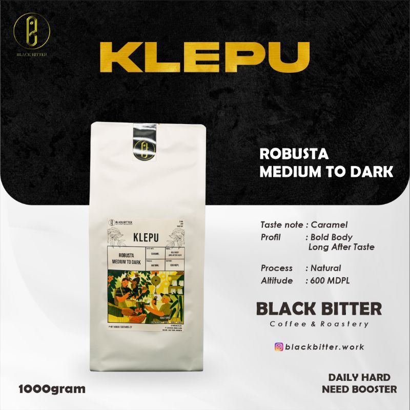 

Kopi Robusta Klepu 1kg - Biji Dan Bubuk Original