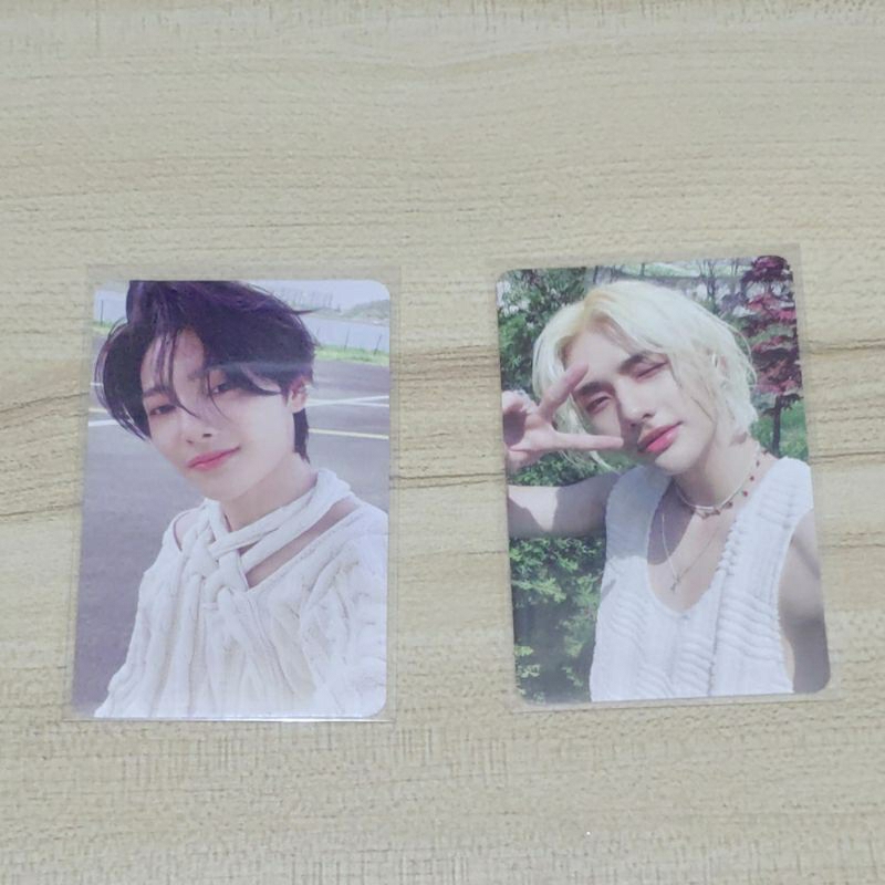 photocard stray kids | go ver. & t-crush ver. | jeongin , hwang hyunjin |official