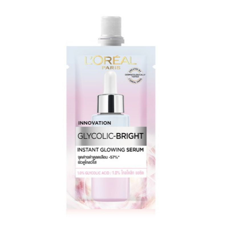 LOREAL GLYCOLIC BRIGHT SERUM(Pink) 7.5ml