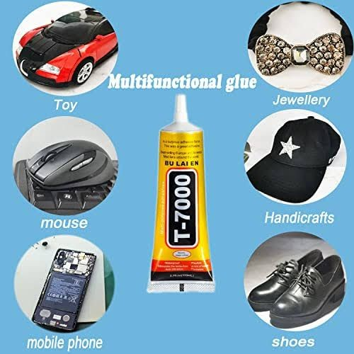 Lem LCD Touchscreen T-7000 Hitam dan Bening 15ml Multifungsi — 6