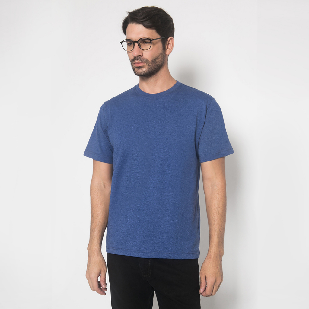 Johnwin - Slim Fit - Kaos Casual - Kaos Essential - Biru - Variasi Warna - FTS.622.S484.02.C-S/S - F