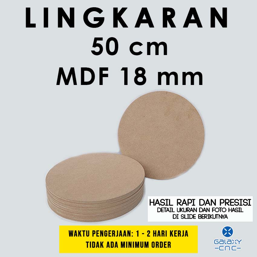 lingkaran 50 cm - MDF 18 mm - MDF hijau / papan HMR