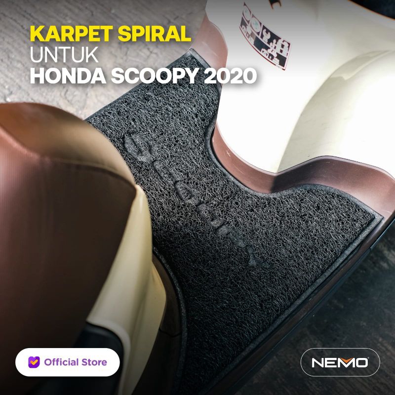 karpet spiral Scoopy fi 2020 hitam original merk nemo