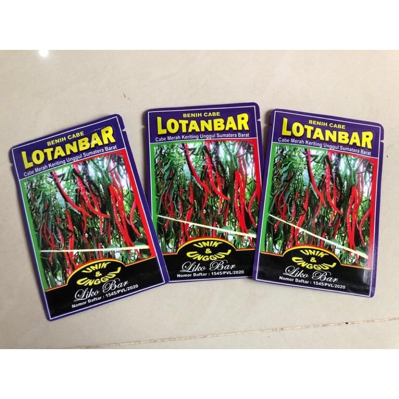 {25 Biji} Benih Cabe Keriting Lotanbar Repack