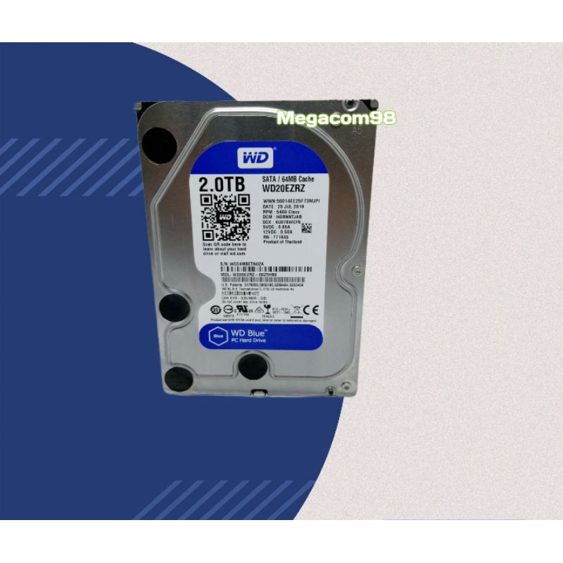 hdd 2tb wd blue 3.5 inchi hardisk 2tb wd internal cocok untuk pc komputer untuk data dll