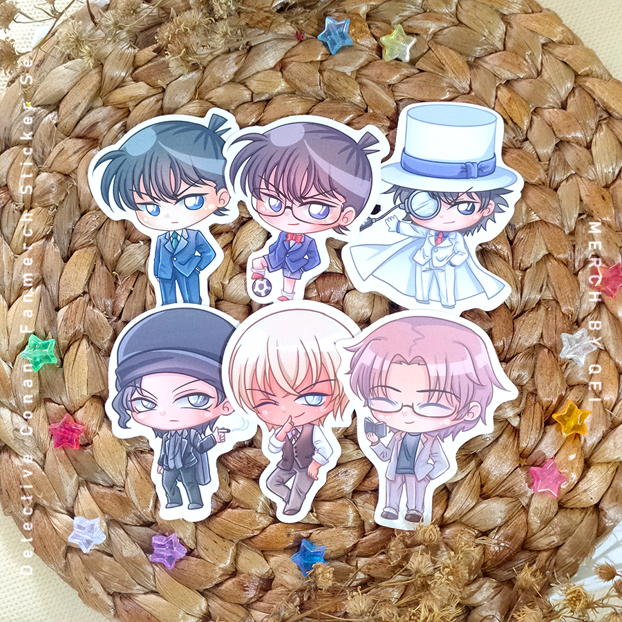STIKER Detective Conan Sticker Fan Merchandise Merch by Qei: EDOGAWA CONAN KAITO KID 1412 SHINICHI K