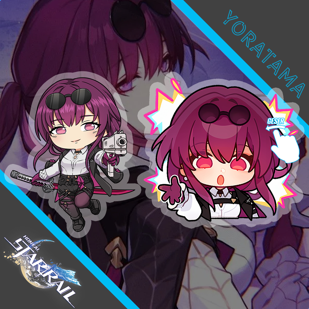 Gantungan Kunci Kafka Honkai Star Rail, Keychain Anime Lucu