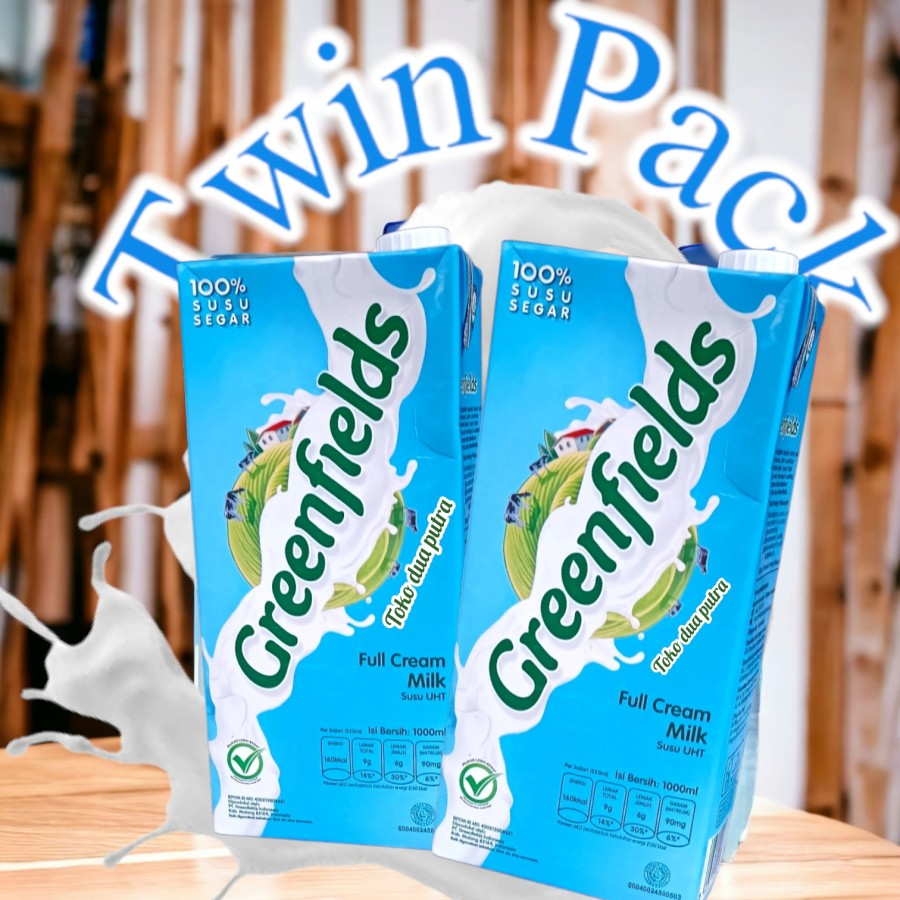 

Greenfields full cream 1 Liter X 2 pcs ( Twin pack) / susu greenfield Full cream