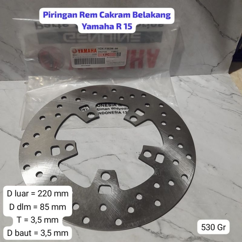 Piringan Rem Cakram Blk R 15, (1CK-F582W-00)