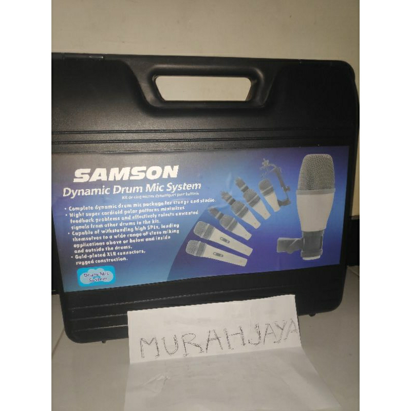 mic drum set samson dmk7 dmk 7 komplit penjepit/holder