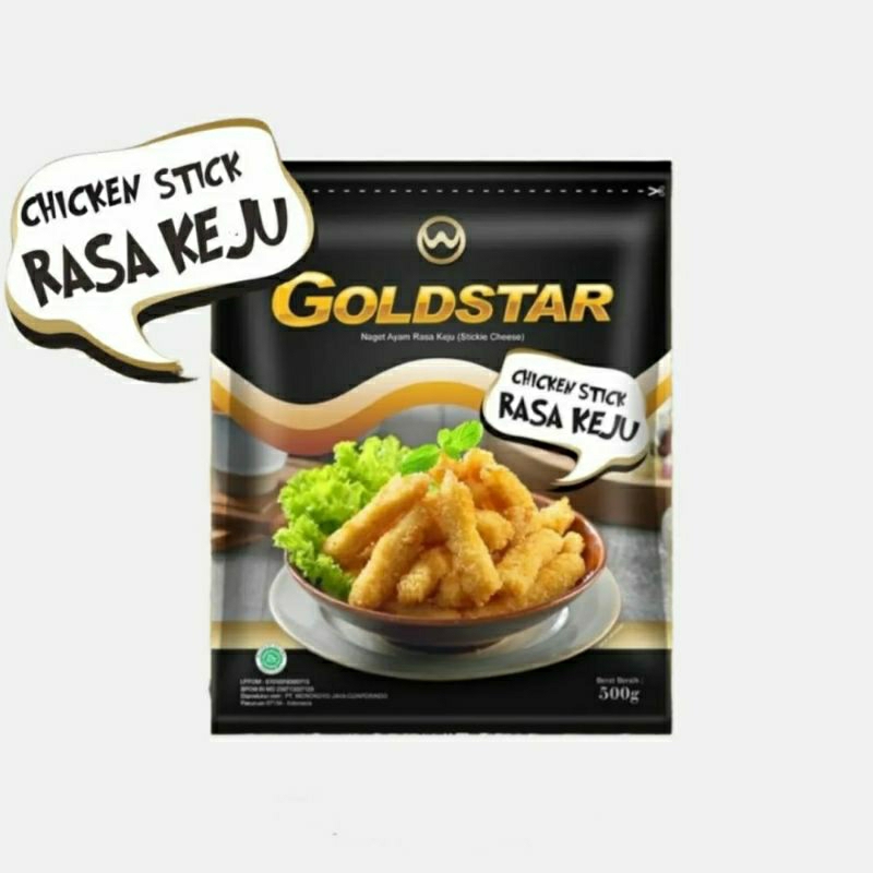 

Goldstar Chicken Stick Rasa Keju 500gr | Gold Star | Stik Ayam