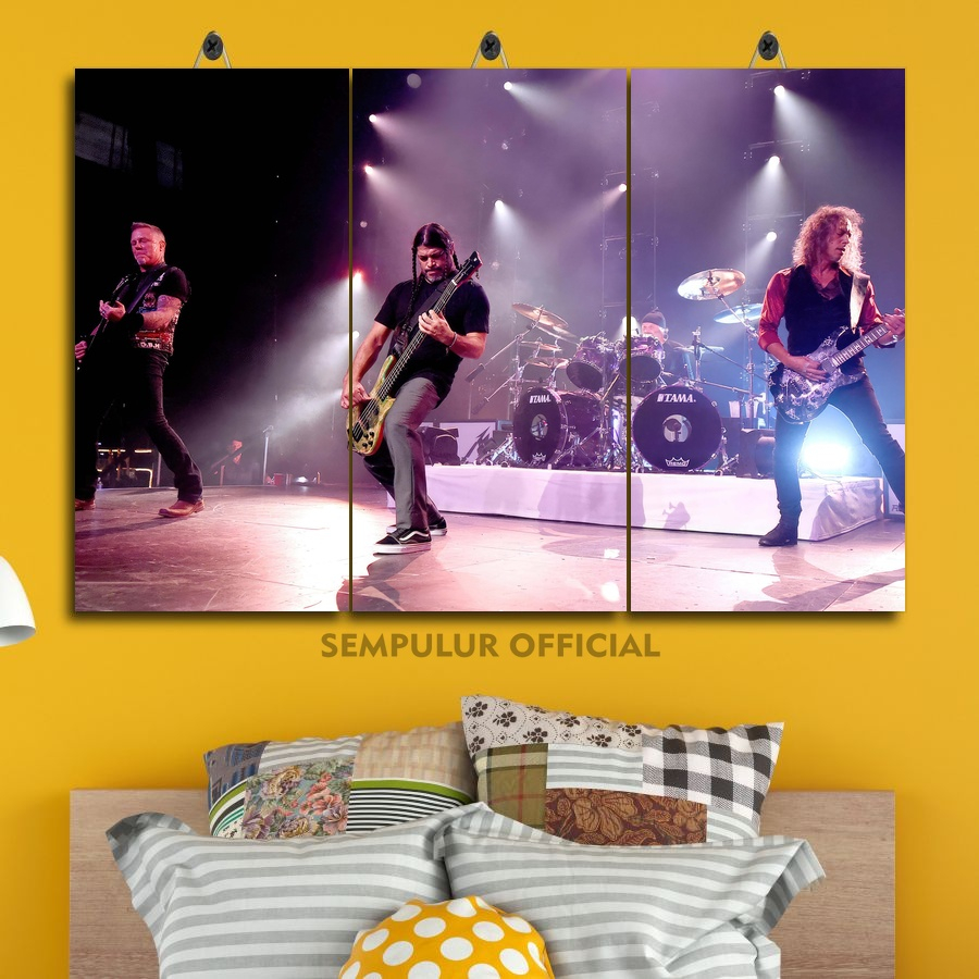 POSTER RUANG BESAR ROCK BAND METALLICA 45X30 MULTI PANEL | HIASAN KAMAR ANAK METALLICA BAND | BINGKA