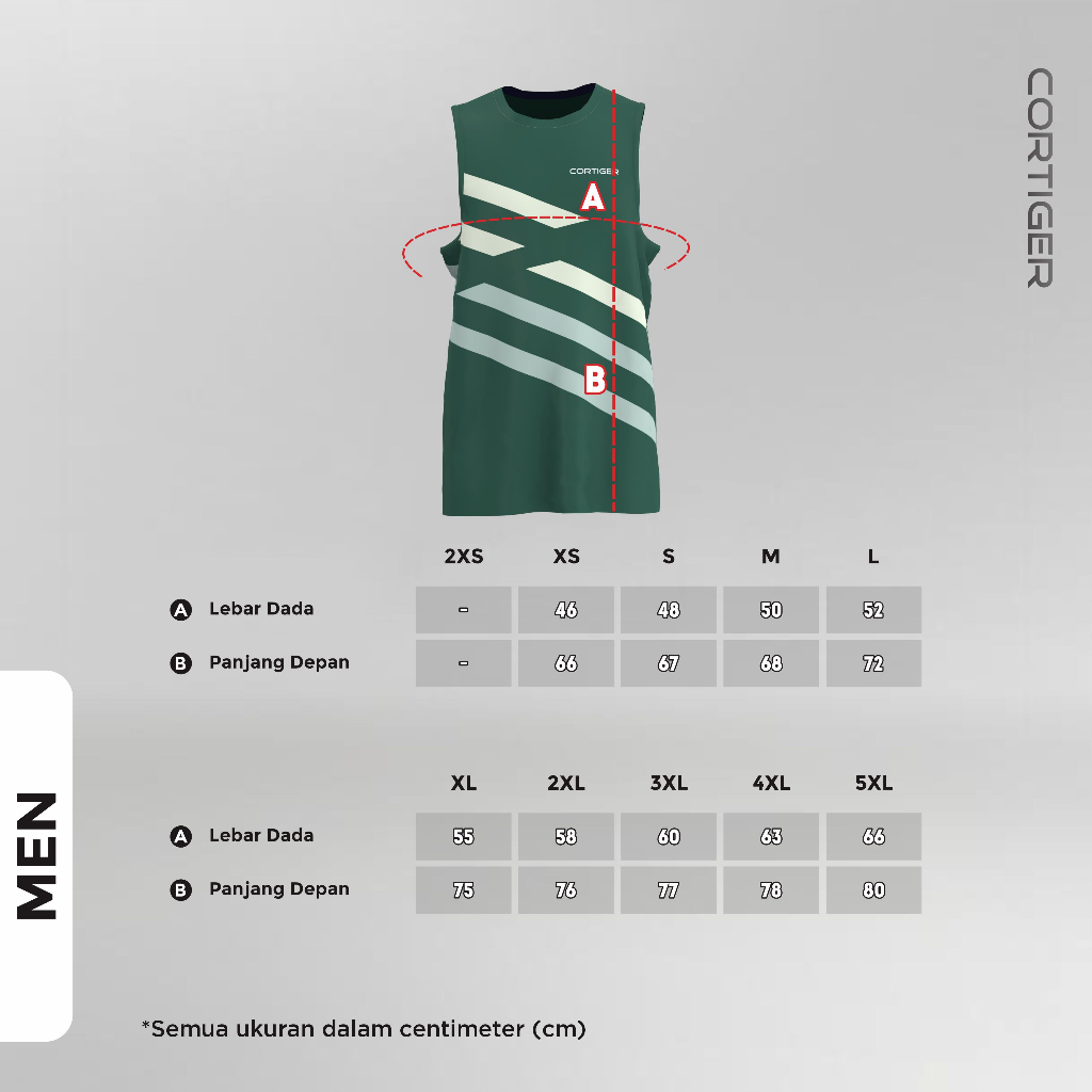 Cortiger - CORE PRIMO &quot;SINGLET RUNNING LINEA DEEP GREEN&quot; MEN