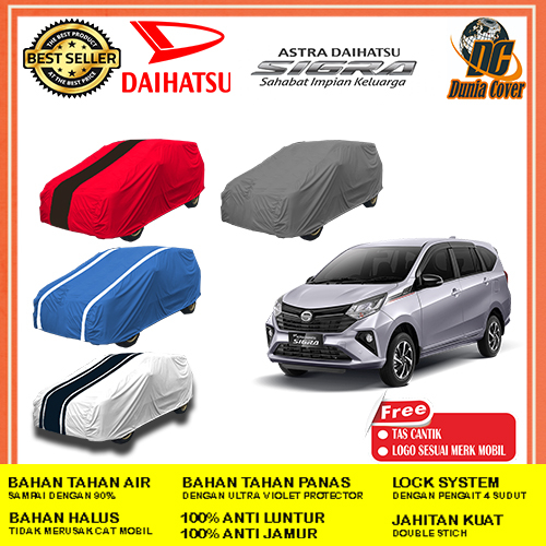 Cover Mobil Daihatsu Sigra D, M, X, R, X Deluxe, R Deluxe Outdoor Waterproof, Sarung Mobil Daihatsu 