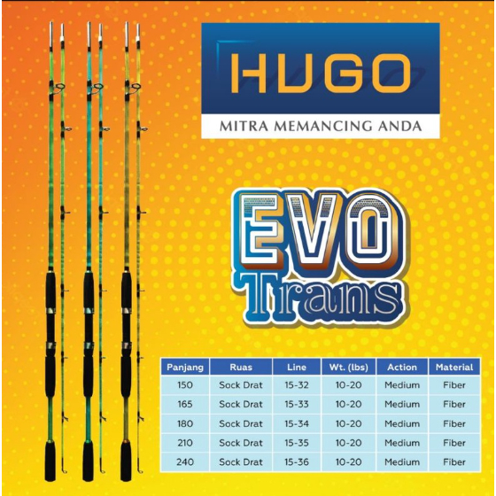 Joran hugo evo trans fiber bening drat MURAH BERKUALITAS