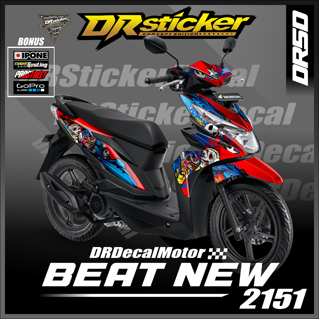 [READY] Sticker Decal Honda Beat Street Fi Esp Fullbody - Dekal Sticker Beat Street 2017-2019