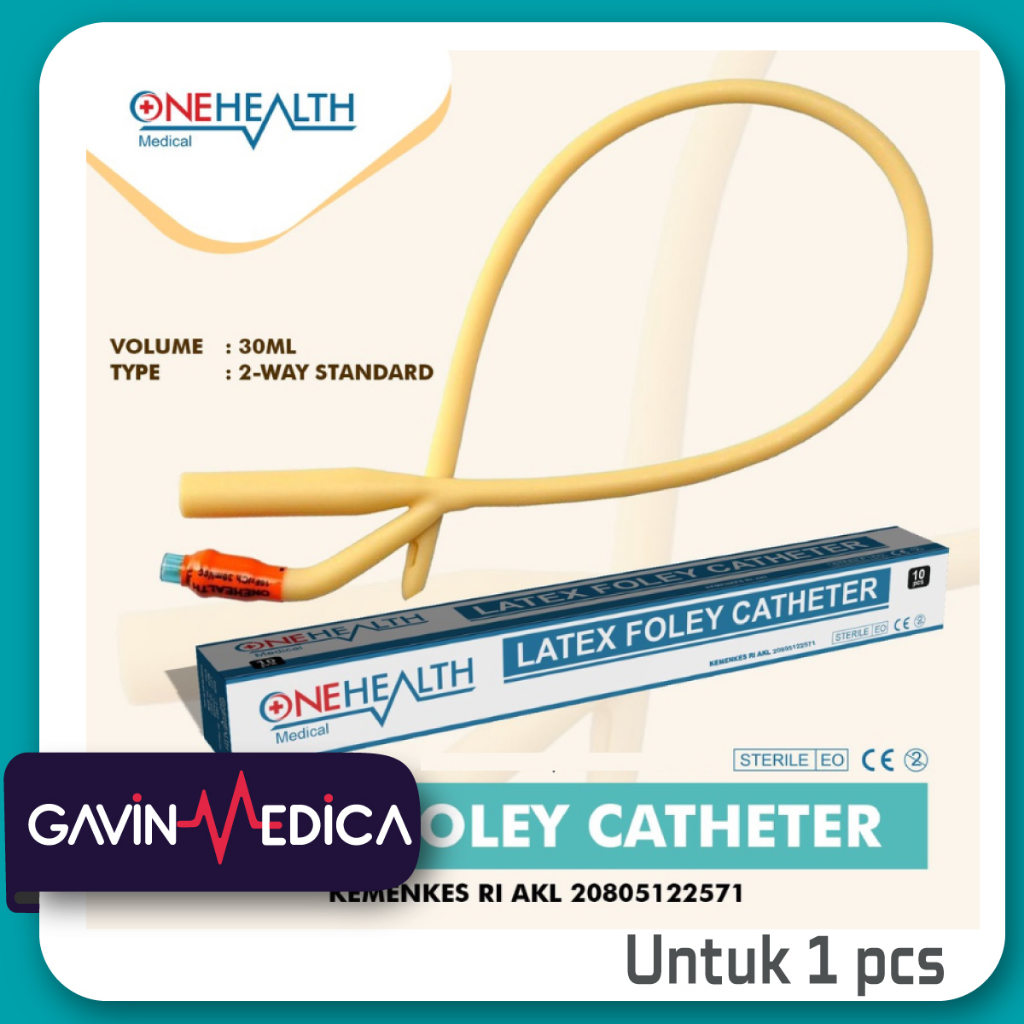 Onehealth Latex Foley Catheter 2 Way - Sonde Foley Latex