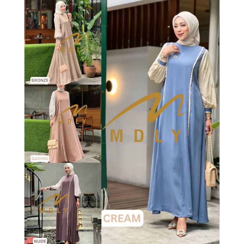 Baju Gamis Syari Wanita Muslim KYRA Dress Original by MDLY / TZYN Shop