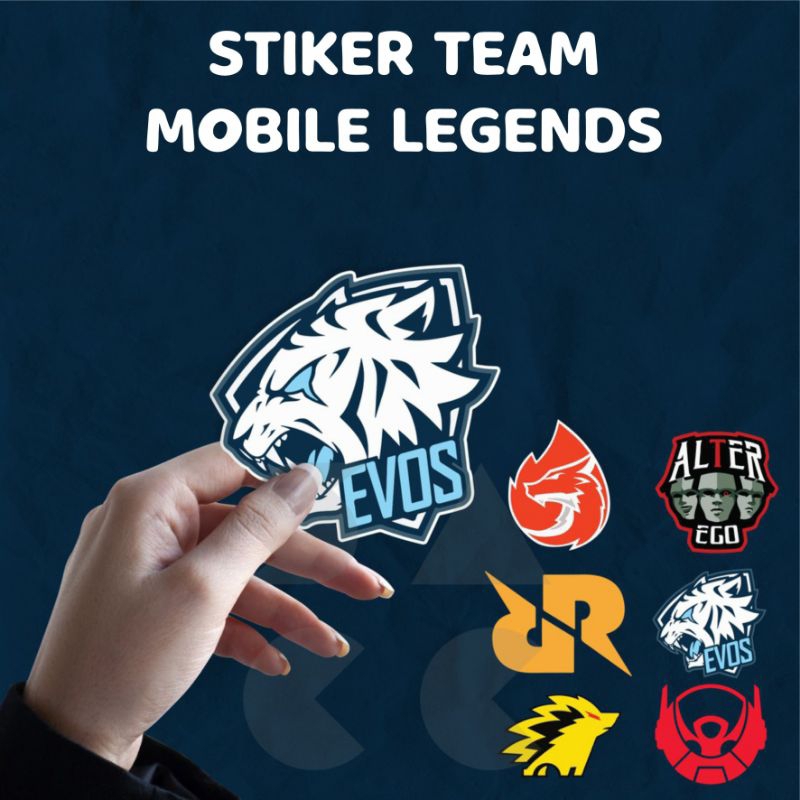 

Stiker Tim Mobile Legends, RRQ, EVOS, BTR, ONIC, ALTER EGO, AURA, GEEK FAM