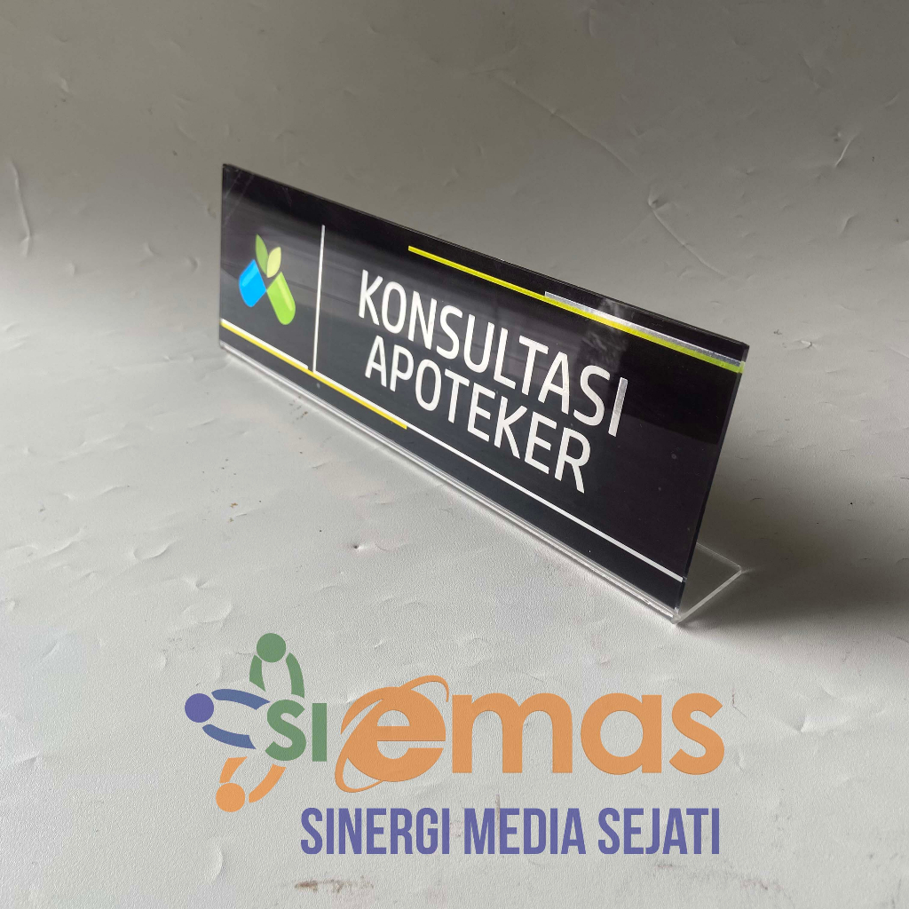 Akrilik Meja Konsultasi Apoteker | Akrilik Lipat Apoteker | Papan Akrilik Apotek