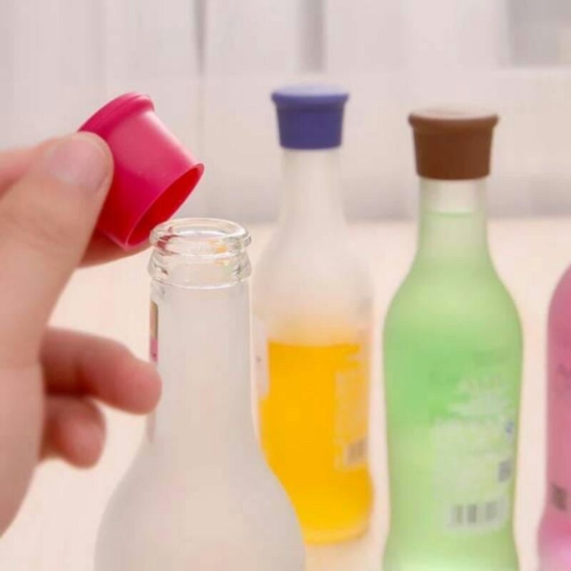 Tutup Botol Kaca SILIKON Tutup Botol Minyak Kecap Saus Wine Tutupan Cup Sealer Silicone