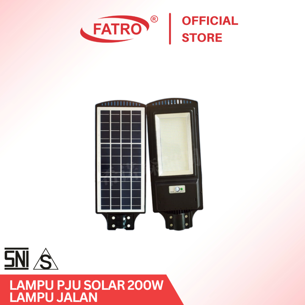 FATRO LAMPU PJU SOLAR 200W / LAMPU JALAN SOLAR LED TENAGA MATAHARI / SOLAR CELL ALL IN ONE 200WLAMPU