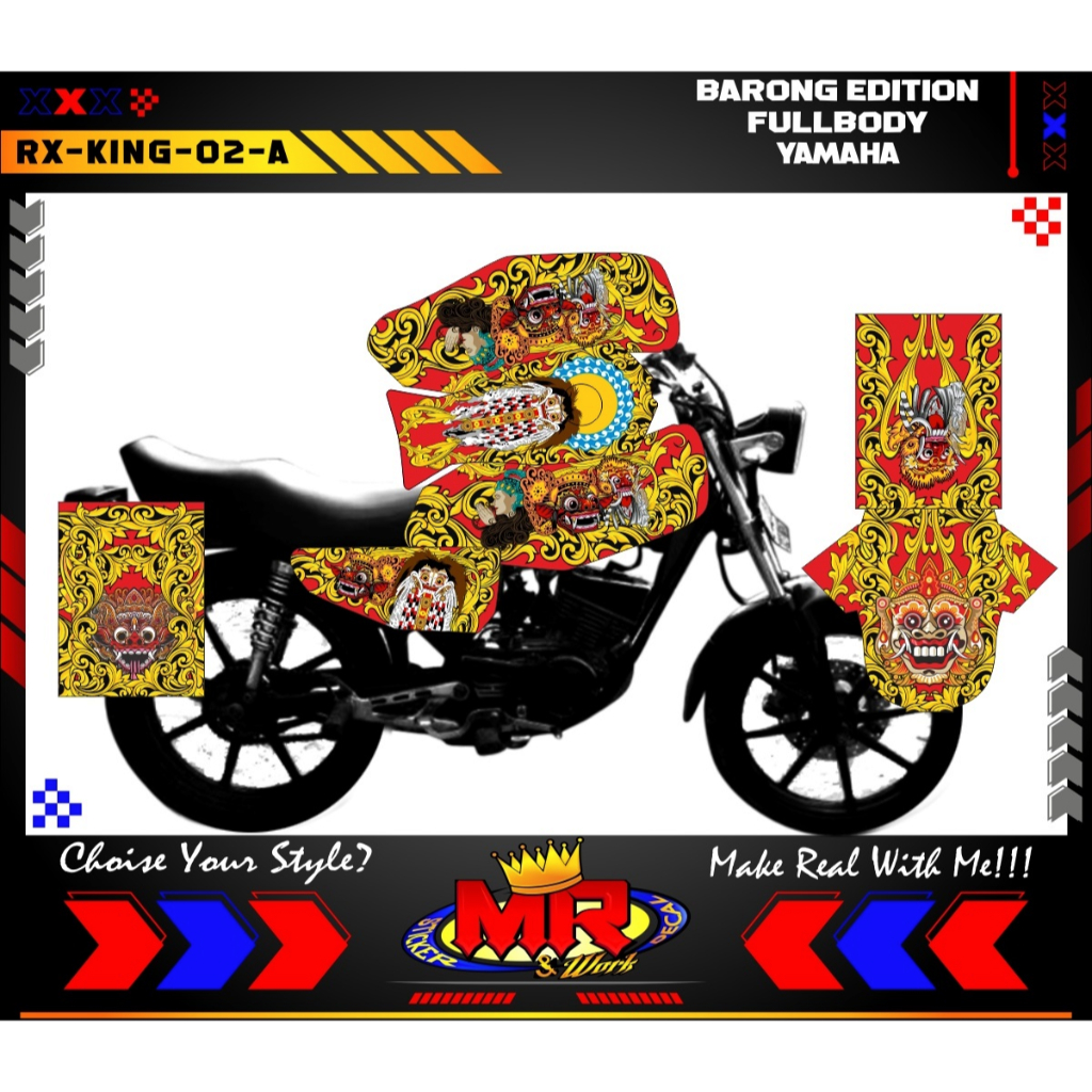 Decal Stiker Motor Yamaha RX KING FullBody Barong Spesial Edition V2