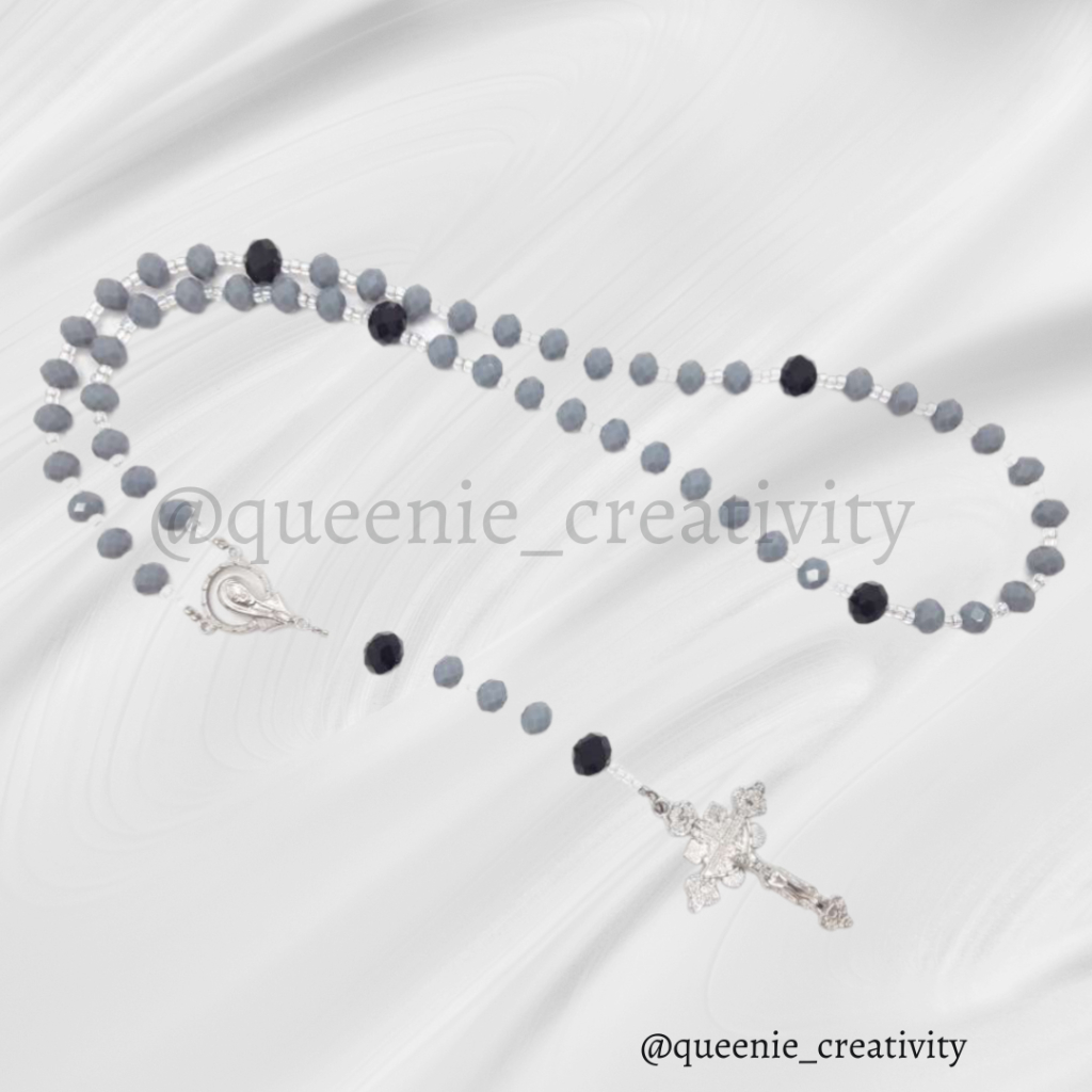 Rosario Manik Ceko | Kalung Doa Liontin Salib | Rosario Beads Bracelet