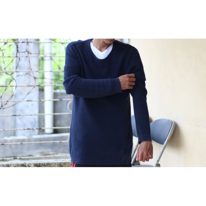 Sweater Rajut ZARA Navy - ZARA