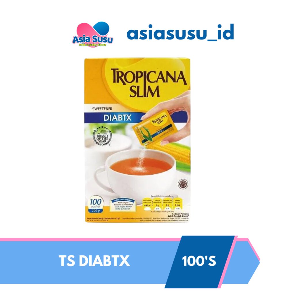 

TROPICANA SLIM SWEETENER DIABETIC 100 / 50/ 25 SACHET / gula diabetes pengganti gula pemanis buatan