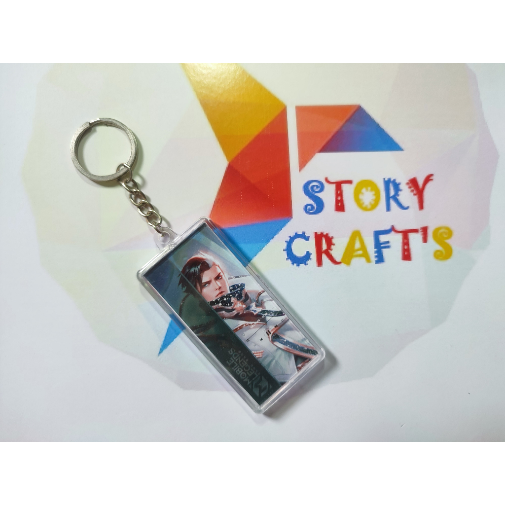 Gantungan Kunci Insert Akrilik Panjang Mobile Legend Musik MLBB Karakter Hero Granger A1111