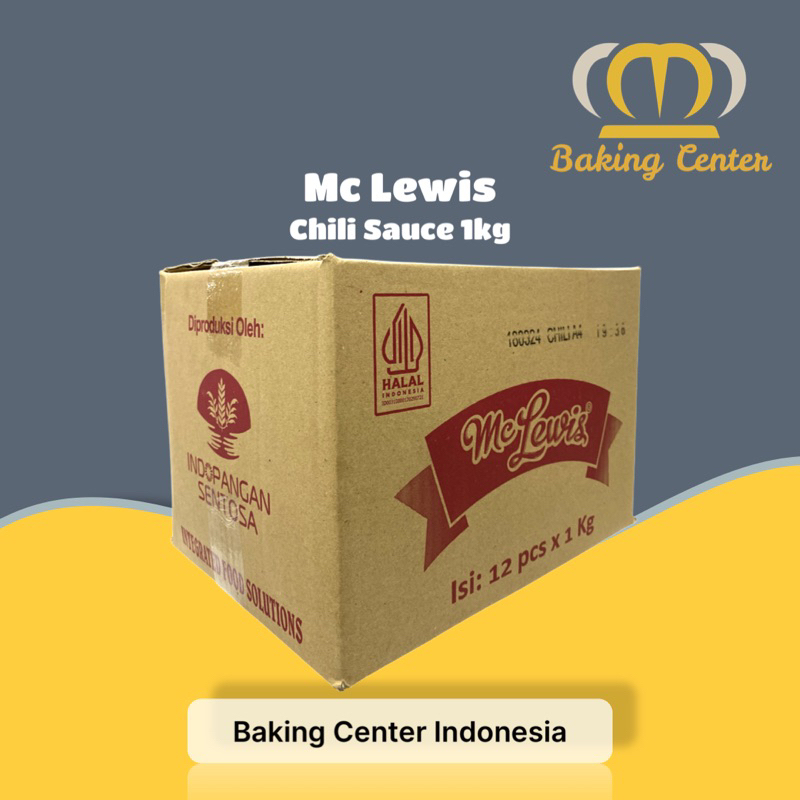 

Mc Lewis Chili Extra Hot 12x1kg - Saus Sambel Extra Hot Mc Lewis 12x1kg